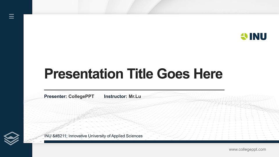 INU – Innovative University of Applied Sciences Thesis Proposal/Graduation Defense PPT Template16:9 ratio PPT effect preview image