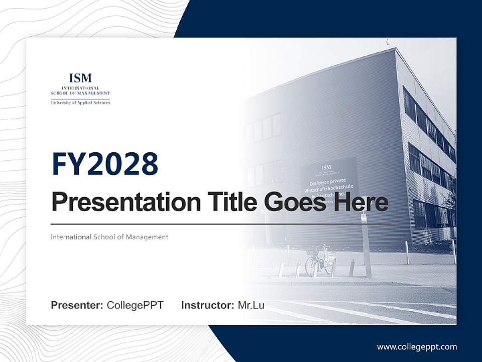 International School of Management Academic Presentation/Research Findings Report PPT Template4:3 ratio PPT effect preview image5