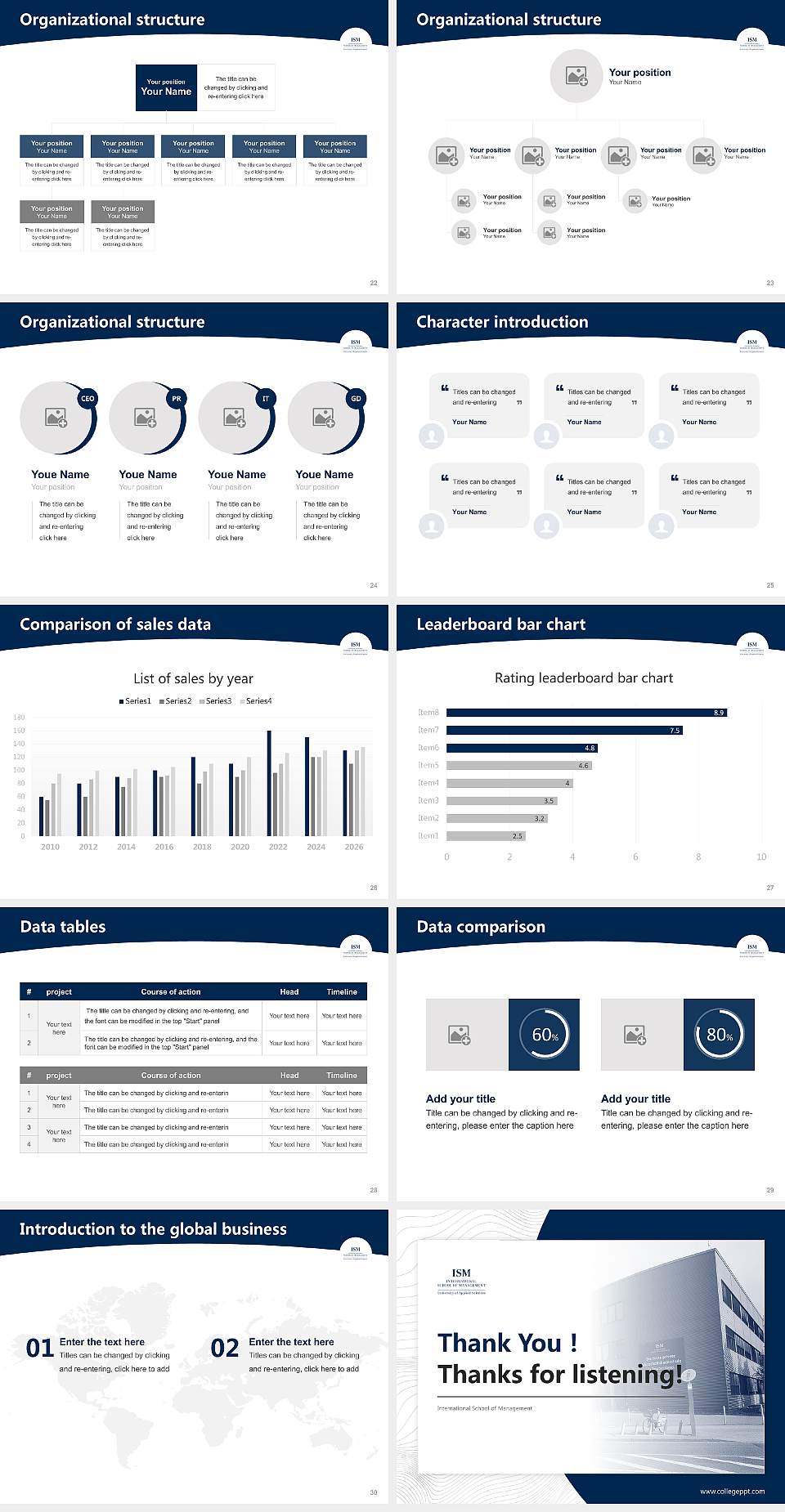 International School of Management Academic Presentation/Research Findings Report PPT Template4:3 ratio PPT effect preview image4
