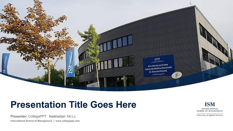 International School of Management Course/Courseware Creation PPT Template16:9 ratio PPT effect preview image