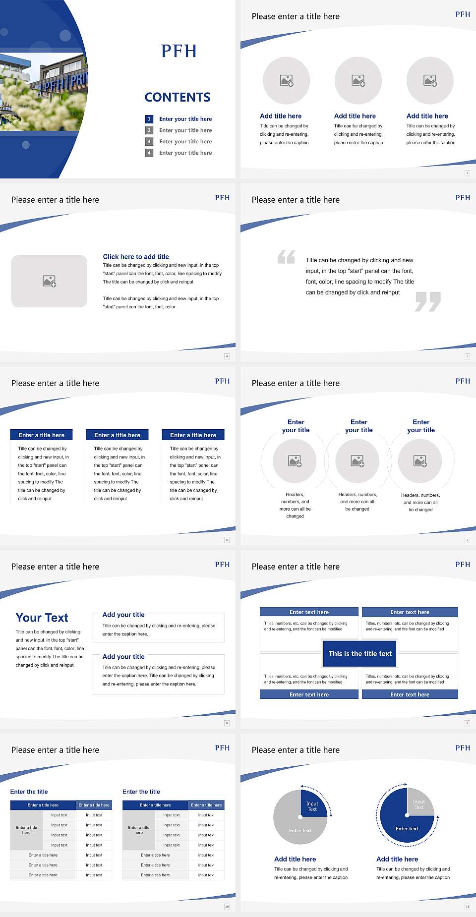 PFH Private University Göttingen Course/Courseware Creation PPT Template4:3 ratio PPT effect preview image2