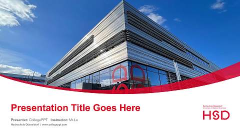 Hochschule Düsseldorf Course/Courseware Creation PPT Template