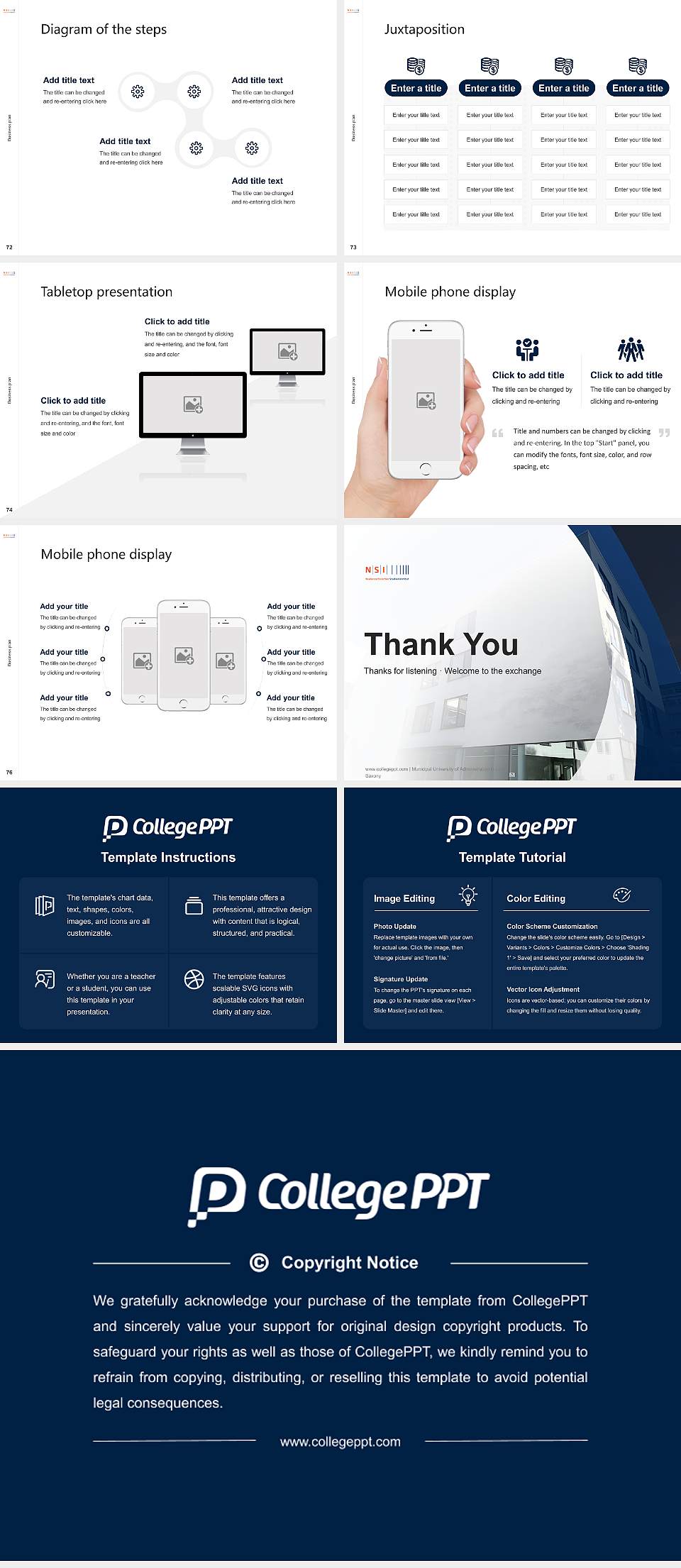 Municipal University of Administration in Lower Saxony Competition/Entrepreneurship Contest PPT Template4:3 ratio PPT effect preview image9