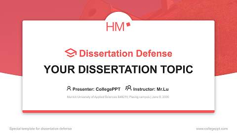Munich University of Applied Sciences – Pasing campus Graduation Thesis Defense PPT Template