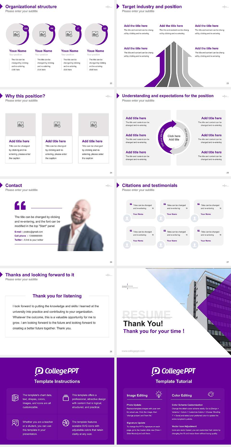 Protestant University of Applied Sciences Darmstadt Resume PPT Template4:3 ratio PPT effect preview image4