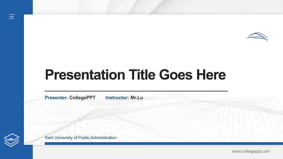 Kehl University of Public Administration Thesis Proposal/Graduation Defense PPT Template16:9 ratio PPT effect preview image