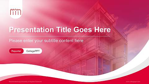Neubrandenburg University of Applied Sciences Lecture Sharing and Networking Event PPT Template