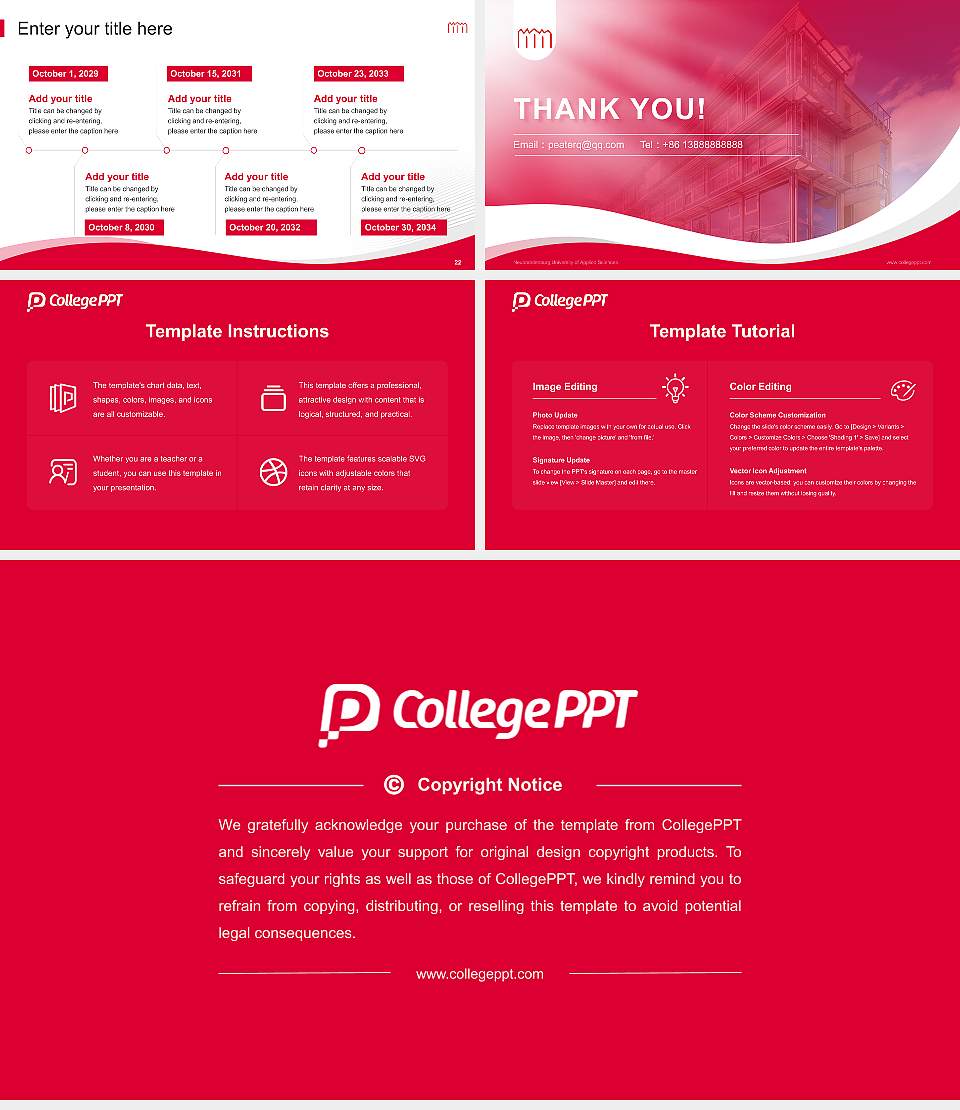 Neubrandenburg University of Applied Sciences Lecture Sharing and Networking Event PPT Template16:9 ratio PPT effect preview image4