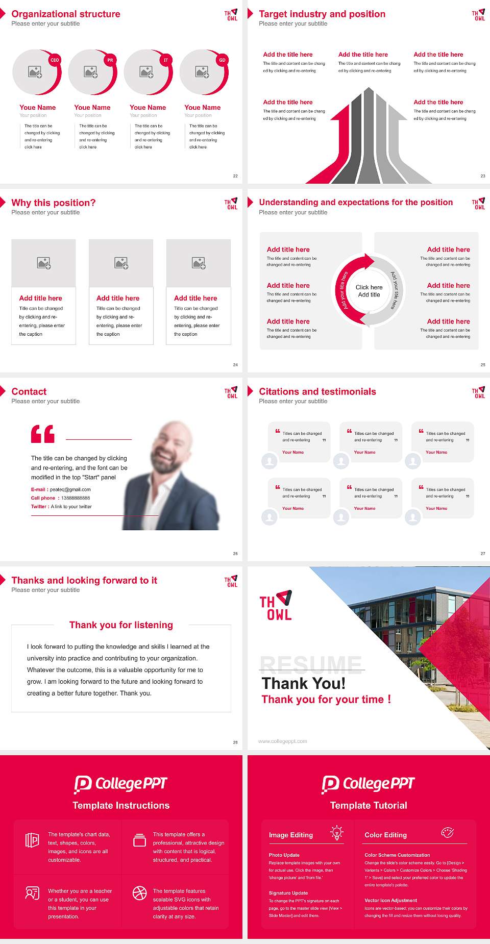 Ostwestfalen-Lippe University of Applied Sciences – Detmold campus Resume PPT Template4:3 ratio PPT effect preview image4