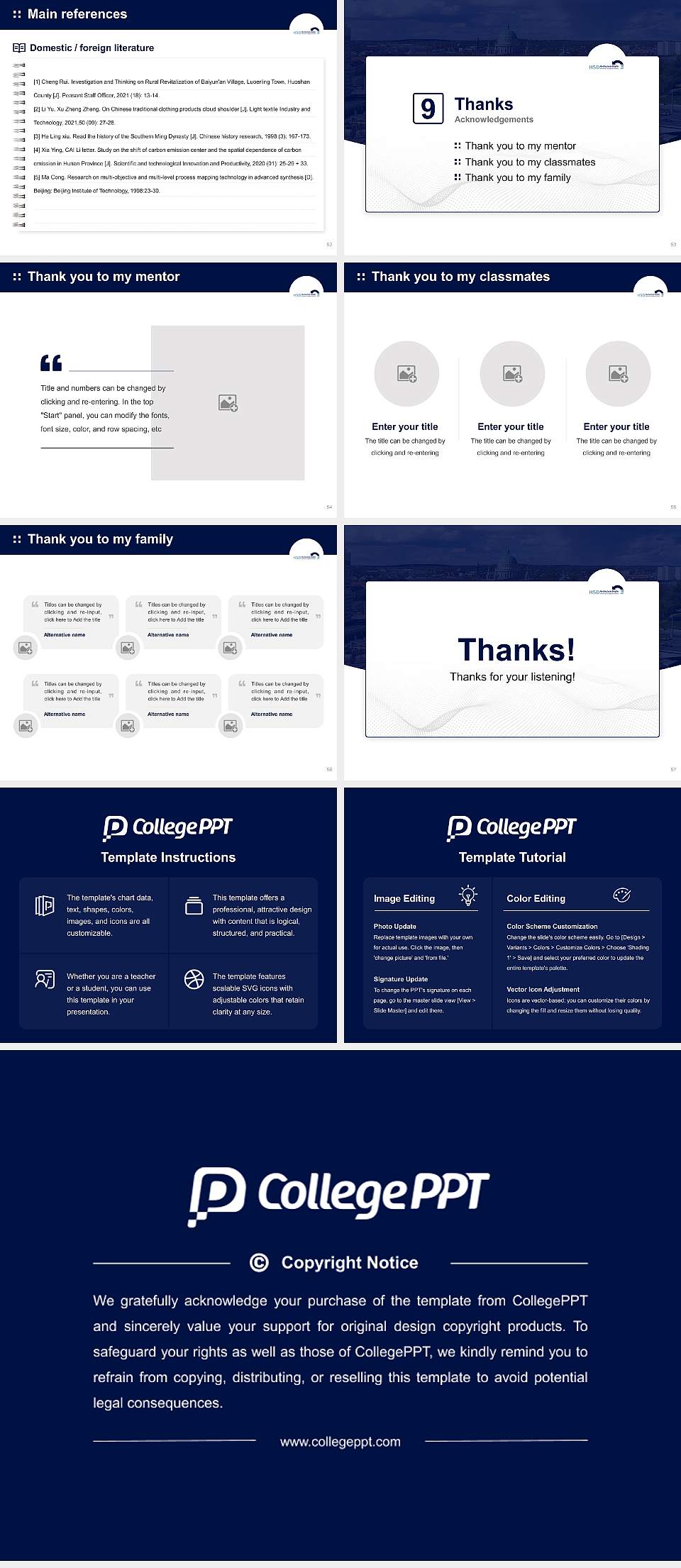 HSD University of Applied Sciences Döpfer – Potsdam campus Graduation Thesis Defense PPT Template4:3 ratio PPT effect preview image7