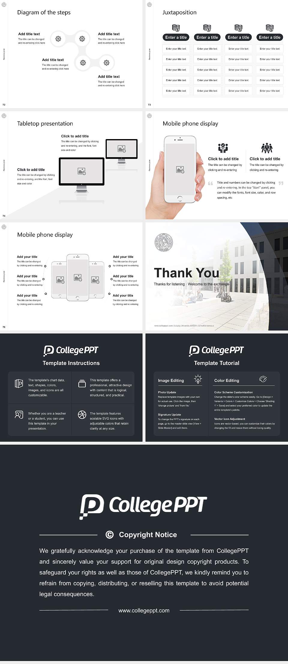 Leipzig University – Jahnallee campus Competition/Entrepreneurship Contest PPT Template4:3 ratio PPT effect preview image9