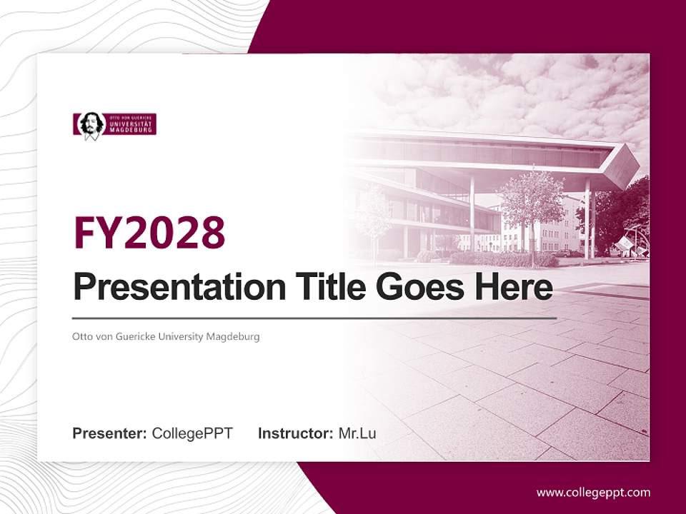 Otto von Guericke University Magdeburg Academic Presentation/Research Findings Report PPT Template4:3 ratio PPT effect preview image5