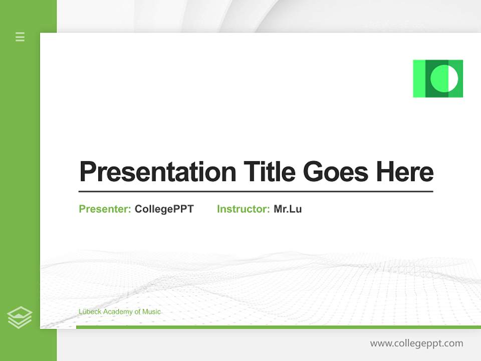 Lübeck Academy of Music Thesis Proposal/Graduation Defense PPT Template4:3 ratio PPT effect preview image5