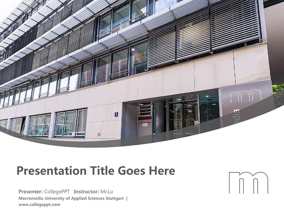 Macromedia University of Applied Sciences Stuttgart Course/Courseware Creation PPT Template4:3 ratio PPT effect preview image5