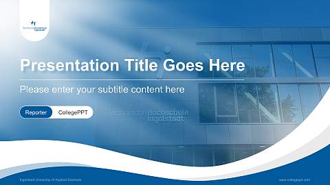 Ingolstadt University of Applied Sciences Lecture Sharing and Networking Event PPT Template