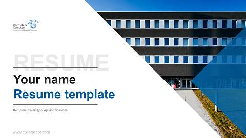 Kempten University of Applied Sciences Resume PPT Template
