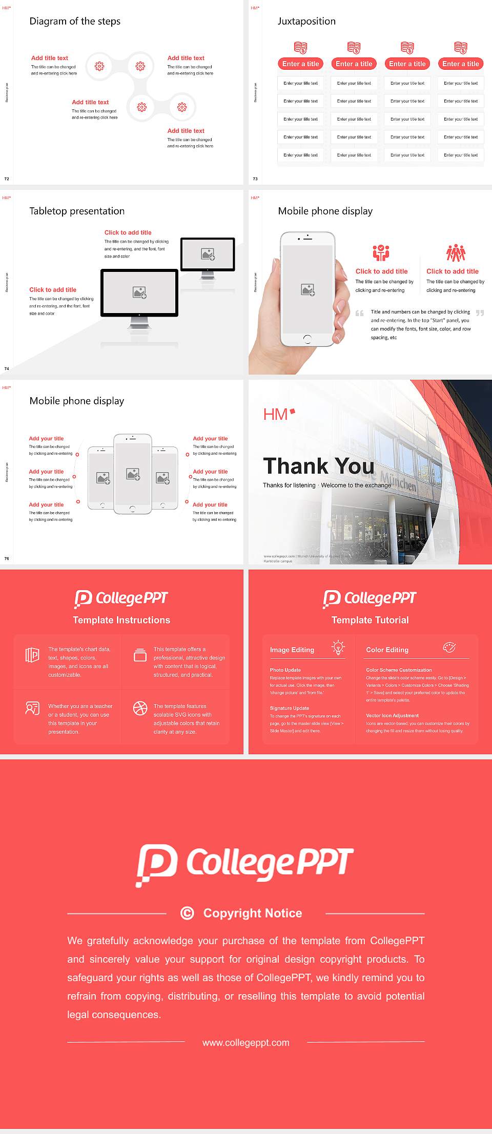 Munich University of Applied Sciences – Karlstraße campus Competition/Entrepreneurship Contest PPT Template4:3 ratio PPT effect preview image9