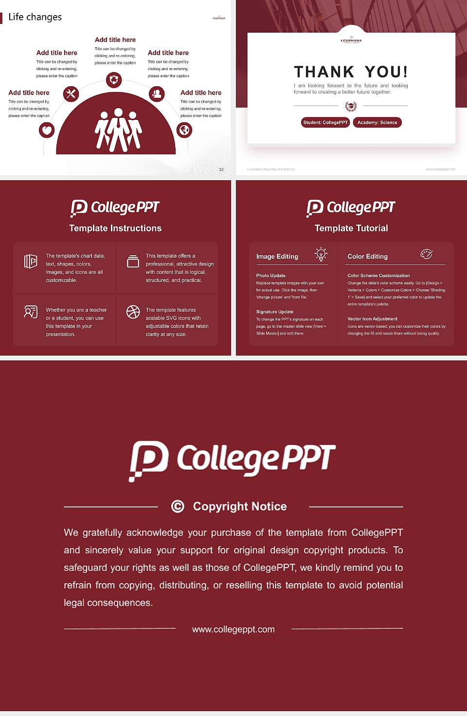 Leuphana University of Lüneburg National Scholarship Defense PPT Template4:3 ratio PPT effect preview image4