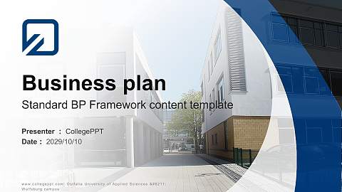 Ostfalia University of Applied Sciences – Wolfsburg campus Competition/Entrepreneurship Contest PPT Template