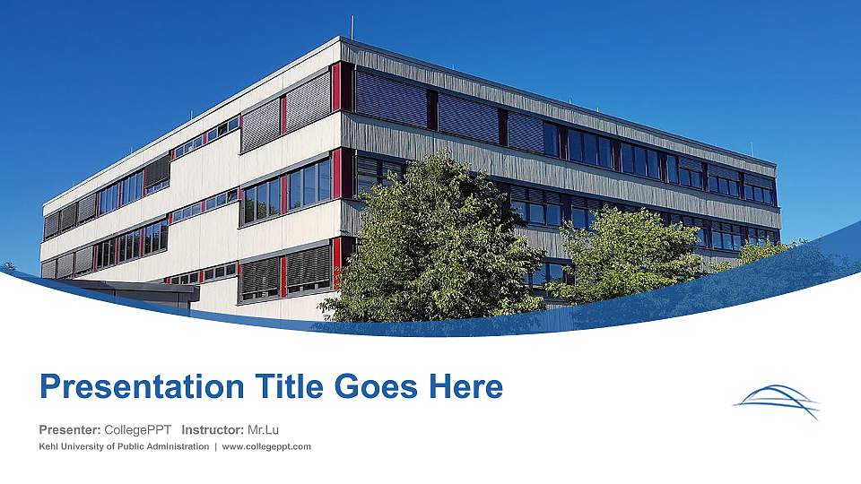 Kehl University of Public Administration Course/Courseware Creation PPT Template16:9 ratio PPT effect preview image