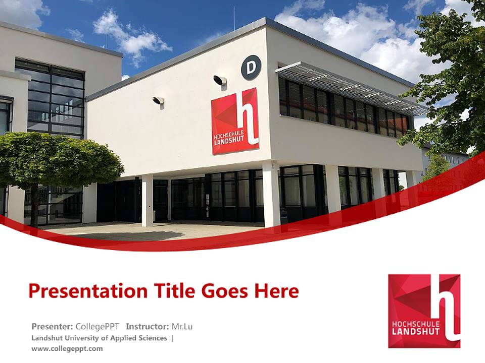 Landshut University of Applied Sciences Course/Courseware Creation PPT Template4:3 ratio PPT effect preview image5