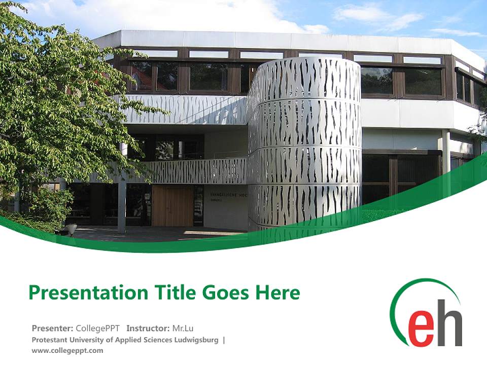 Protestant University of Applied Sciences Ludwigsburg Course/Courseware Creation PPT Template4:3 ratio PPT effect preview image5