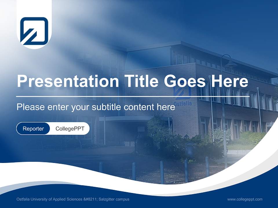 Ostfalia University of Applied Sciences – Salzgitter campus Lecture Sharing and Networking Event PPT Template4:3 ratio PPT effect preview image4