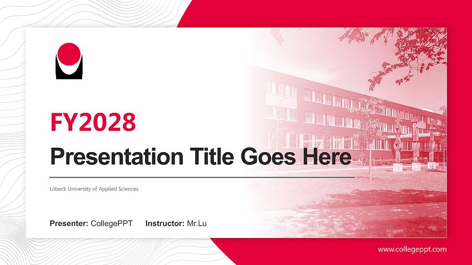 Lübeck University of Applied Sciences Academic Presentation/Research Findings Report PPT Template16:9 ratio PPT effect preview image