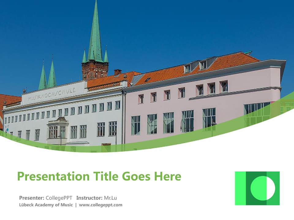 Lübeck Academy of Music Course/Courseware Creation PPT Template4:3 ratio PPT effect preview image5
