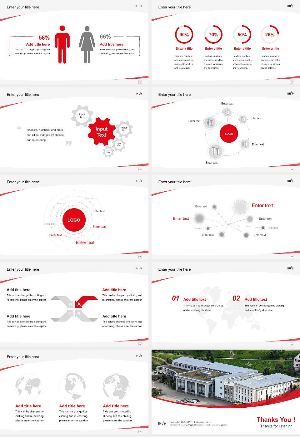 International University of Applied Sciences Liebenzell Course/Courseware Creation PPT Template16:9 ratio PPT effect preview image4