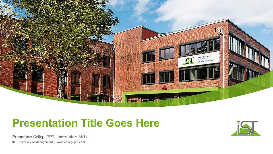 IST University of Management Course/Courseware Creation PPT Template16:9 ratio PPT effect preview image