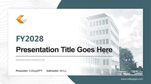 Kolping University of Applied Sciences Academic Presentation/Research Findings Report PPT Template