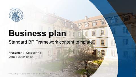 Otto-Friedrich University of Bamberg Competition/Entrepreneurship Contest PPT Template