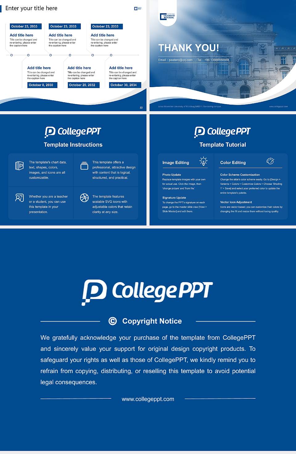 Julius Maximilian University of Würzburg – Sanderring campus Lecture Sharing and Networking Event PPT Template4:3 ratio PPT effect preview image4