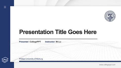 Philipps University of Marburg Thesis Proposal/Graduation Defense PPT Template