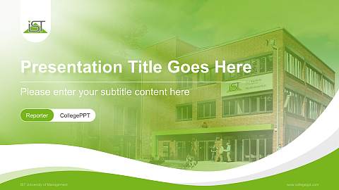 IST University of Management Lecture Sharing and Networking Event PPT Template