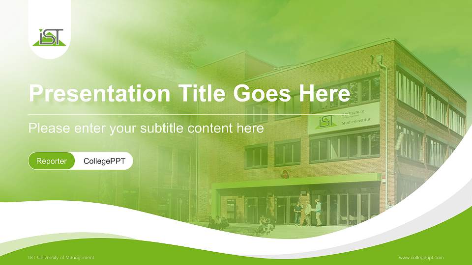 IST University of Management Lecture Sharing and Networking Event PPT Template16:9 ratio PPT effect preview image