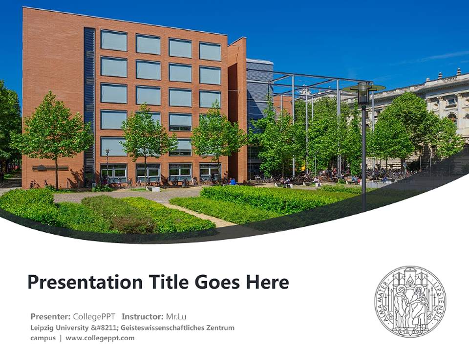 Leipzig University – Geisteswissenschaftliches Zentrum campus Course/Courseware Creation PPT Template4:3 ratio PPT effect preview image5
