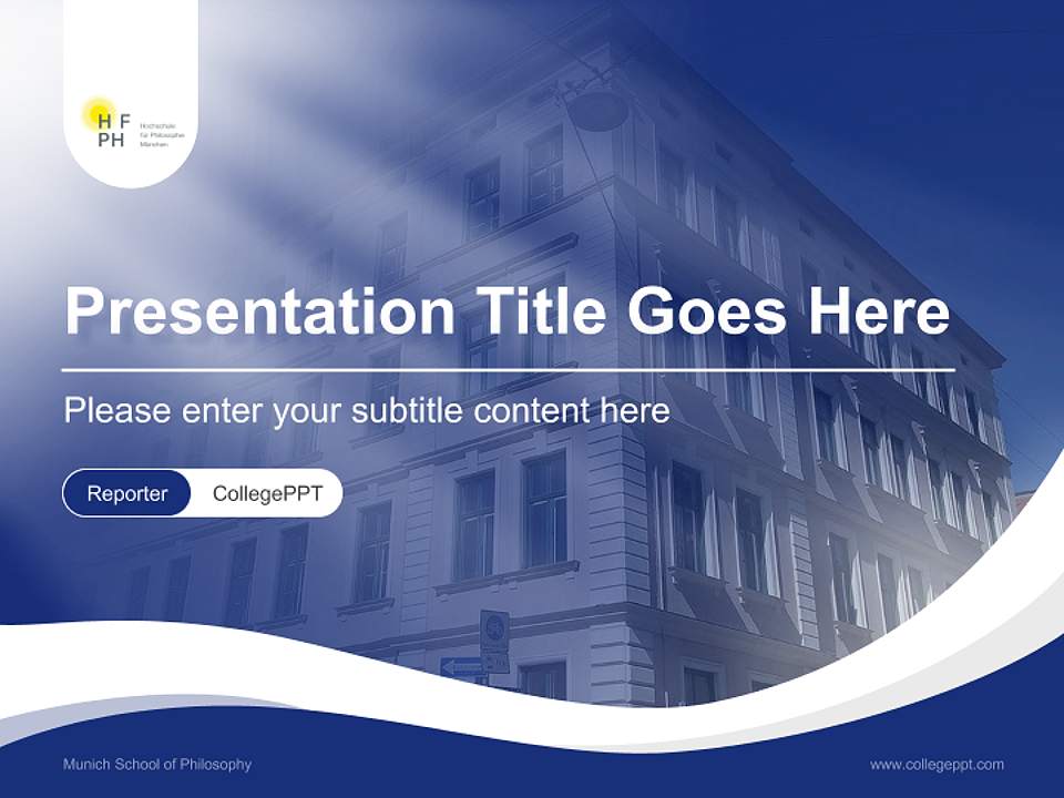 Munich School of Philosophy Lecture Sharing and Networking Event PPT Template4:3 ratio PPT effect preview image4