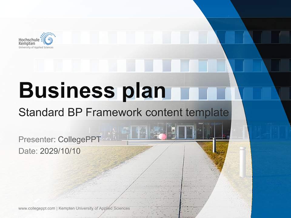 Kempten University of Applied Sciences Competition/Entrepreneurship Contest PPT Template4:3 ratio PPT effect preview image9