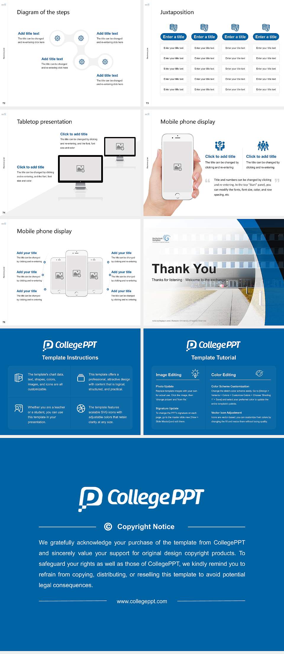 Kempten University of Applied Sciences Competition/Entrepreneurship Contest PPT Template4:3 ratio PPT effect preview image9