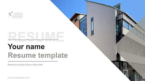 Protestant University of Church Music Halle Resume PPT Template