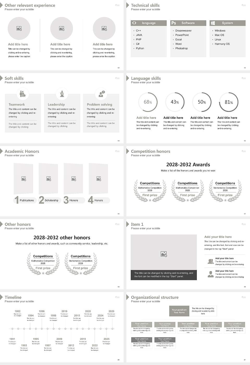 Protestant University of Church Music Halle Resume PPT Template16:9 ratio PPT effect preview image3