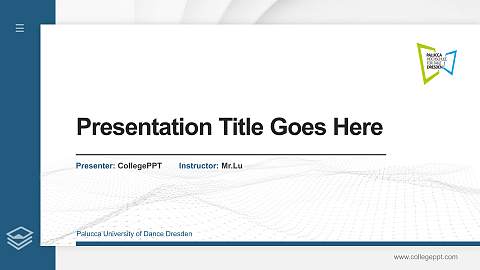 Palucca University of Dance Dresden Thesis Proposal/Graduation Defense PPT Template