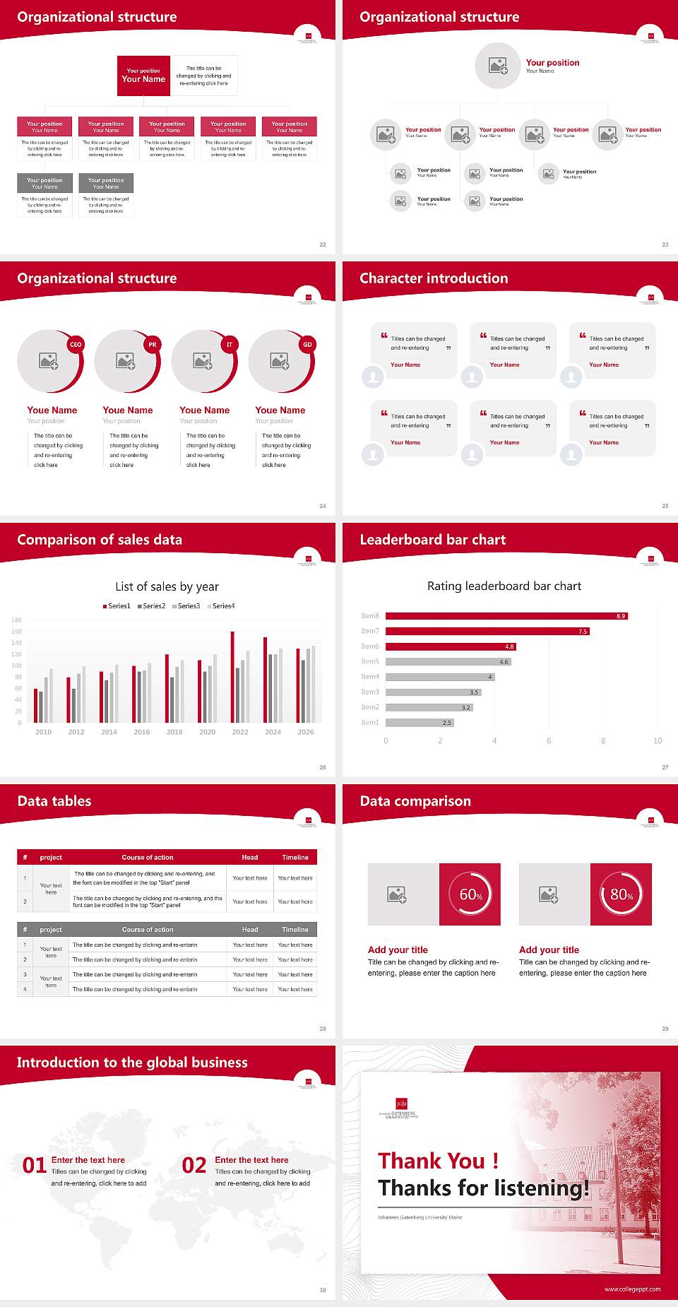Johannes Gutenberg University Mainz Academic Presentation/Research Findings Report PPT Template4:3 ratio PPT effect preview image4