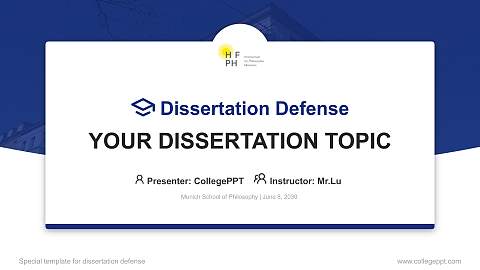 Munich School of Philosophy Graduation Thesis Defense PPT Template