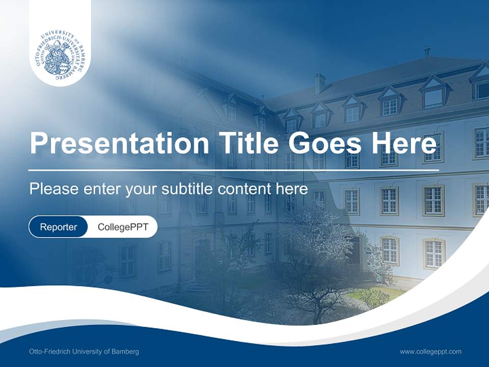 Otto-Friedrich University of Bamberg Lecture Sharing and Networking Event PPT Template4:3 ratio PPT effect preview image4