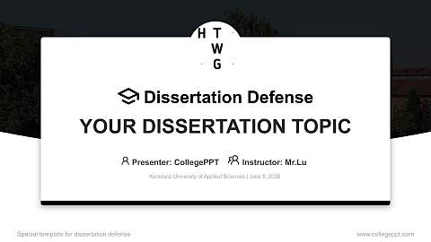 Konstanz University of Applied Sciences Graduation Thesis Defense PPT Template