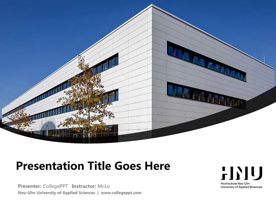 Neu-Ulm University of Applied Sciences Course/Courseware Creation PPT Template4:3 ratio PPT effect preview image5