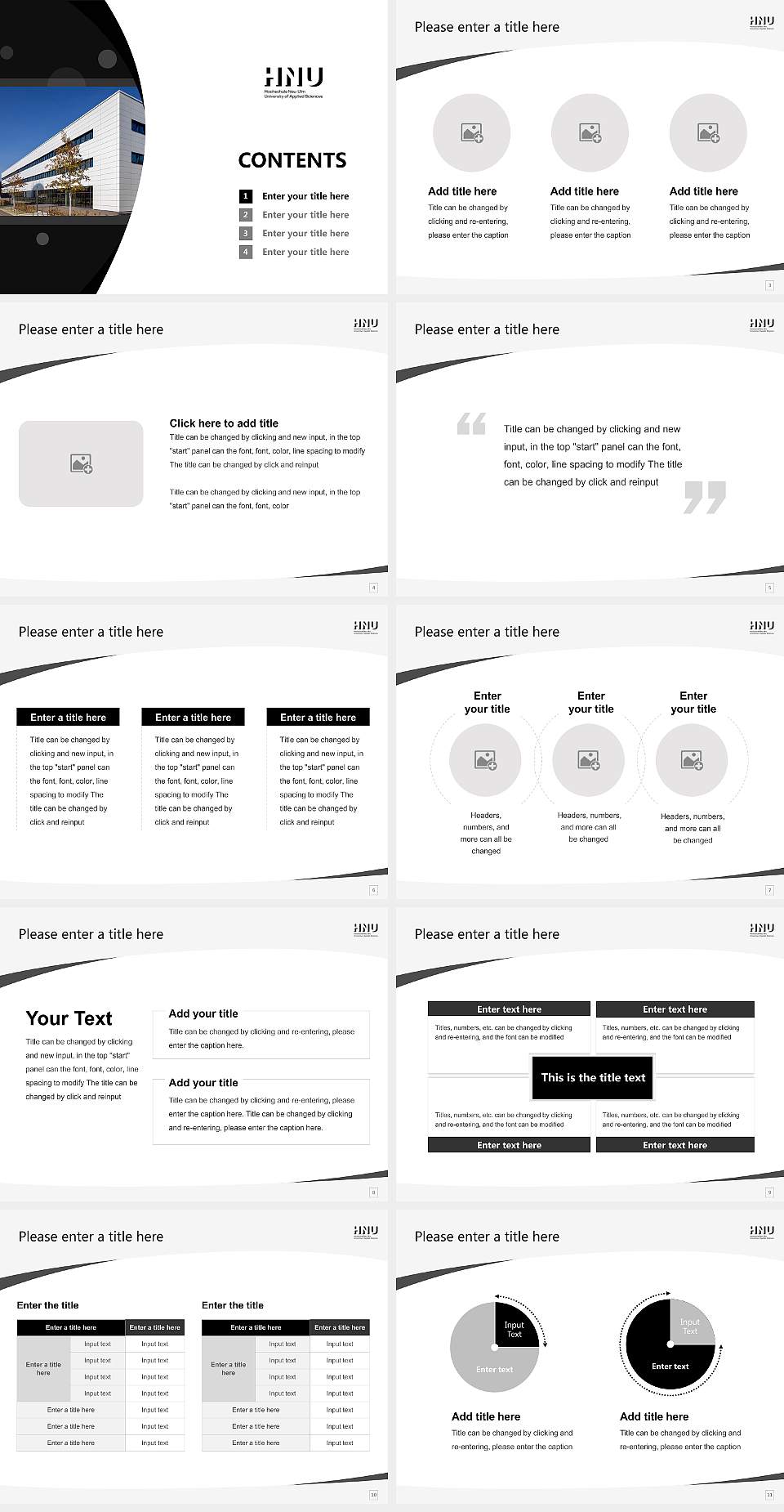 Neu-Ulm University of Applied Sciences Course/Courseware Creation PPT Template4:3 ratio PPT effect preview image2